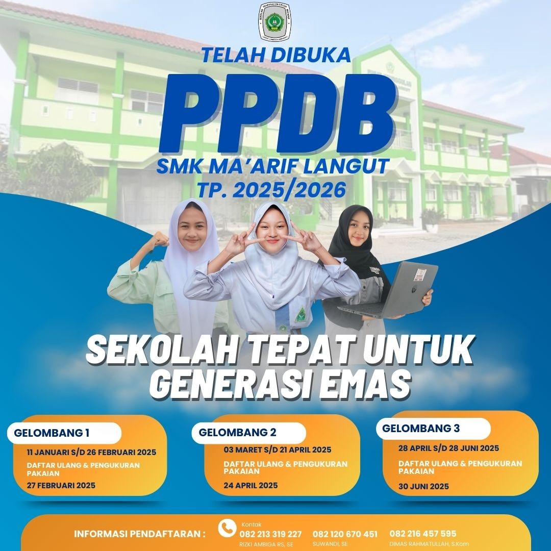 PPDB SMK MA\'ARIF LANGUT TP. 2025/2026